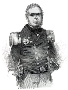 John Pascoe Grenfellin (1800-1869) laivaston upseerin ja Brasilian imperiumin diplomaatin muotokuva - Kaiverrus 1852 tekijältä Unknown artist