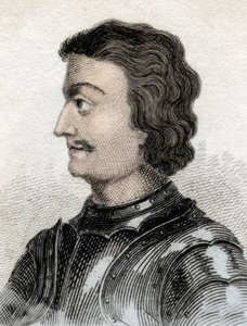 John of Scotlandin tai John of Balliolin (n. 1248-n. 1315), Skotlannin kuninkaan muotokuva. Kaiverrus 1800-luvulta. tekijältä Unknown artist