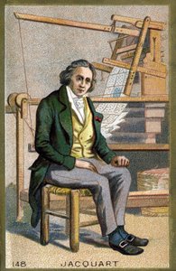 Portrait of Joseph Marie Jacquard (1752-1834), ranskalainen mekaanikko kutomakoneen keksijä. 1800-luvun lopun kromolitografia. tekijältä Unknown artist