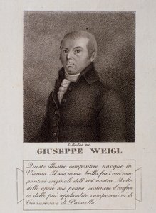 Joseph Weiglin muotokuva (kaiverrus tekijältä Unknown artist
