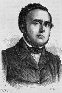 Ledru-Rollinin (1807 - 1874) muotokuva. Kaiverrus 1800-luvun lopusta H. Martinin teokseen "Histoire de France". tekijältä Unknown artist
