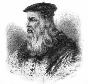 Muotokuva Leonardo da Vincistä (Leonardo da Vinci) (1452 - 1519). tekijältä Unknown artist