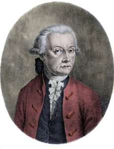 Wolfgang Amadeus Mozartin (1756-1791) isän Leopold Mozartin (1719-1787) muotokuva. tekijältä Unknown artist