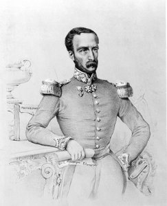 Louis Eugène Cavaignacin (1802 - 1857), ranskalaisen kenraalin ja poliitikon muotokuva. Kaiverrus v. 1848. tekijältä Unknown artist