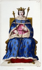 Ludvig IX:n tai Saint Louisin (1214-1270) muotokuva. tekijältä Unknown artist