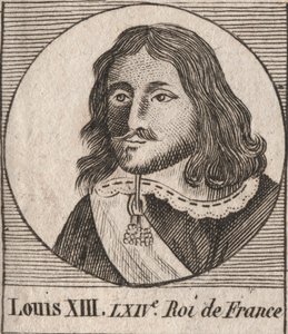 Ludvig XIII Vanhurskaan (1601-1643) Ranskan kuninkaan muotokuva - Ludvig XIII, Ranskan kuningas 1610-1643 - kaiverrus Charles Constant Le Tellierin kirjoituksesta "Instruction sur l