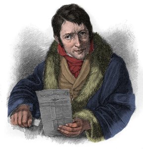 Ludwig Bornen (1786-1837), saksalaisen kirjailijan muotokuva tekijältä Unknown artist