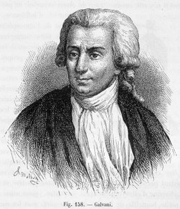 Luigi Galvanin, italialaisen lääkärin ja fyysikon (1737 - 1798) muotokuva - Amédée Guilleminin teoksessa "" Magnetism and Electricity" tekijältä Unknown artist