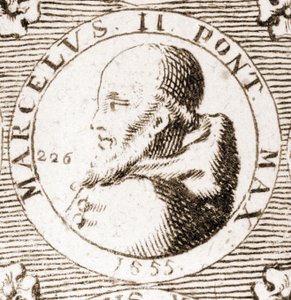 Marcel II:n (1501 - 1555) muotokuva. tekijältä Unknown artist
