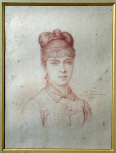 Marie Alexandrine Henriette Dumasin muotokuva Davy de la Pailleterie dit Colette (1860-1907), Alexandre Dumas Jr.:n (1824-1895) tytär” Anonyymi piirros. 1878 Villers-Cotterets. Alexandre Dumas -museo tekijältä Unknown artist