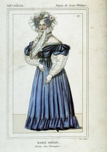 Muotokuva Marie Amelie de Bourbonista (1782 - 1866), Ranskan kuningatar, Louis Philippe I:n vaimo. tekijältä Unknown artist