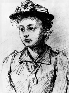 Muotokuva Marie Curiesta (1867-1934) vuonna 1892 puolalaisten opiskelijoiden kokouksessa Pariisissa. tekijältä Unknown Artist