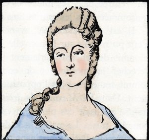 Marie Gouze dit Olympe de Gougesin muotokuva (piirustus) tekijältä Unknown Artist