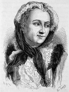 Muotokuva Marie Leszczynskasta (1703 - 1768). Kaiverrus 1800-luvun lopusta H. Martinin teokseen "Histoire de France". tekijältä Unknown artist