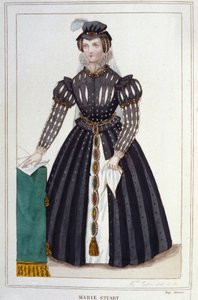 Marie Stuartin muotokuva (1542 - 1587) Kaiverrus vuodelta 1830 tekijältä Unknown artist