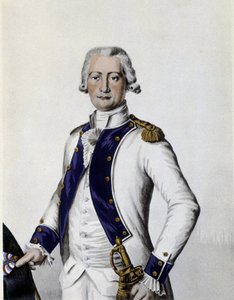 Forezin rykmentin kapteenin markiisi de Lostangesin muotokuva vuonna 1786. tekijältä Unknown artist