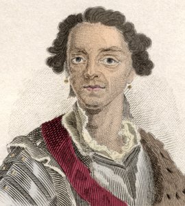 Muotokuva Mauricesta Sachsenista (Hermann Moritz) (1696-1750), jota kutsutaan nimellä "Saksin kreivi" tai "Rauten kreivi", Ranskan condottiere ja marechal kenraali. Kaiverrus 1800-luvulta. tekijältä Unknown artist