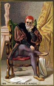 Michelangelon muotokuva Buonarroti dit Michelangelo (Michelangelo tai Michel Ange tekijältä Unknown artist