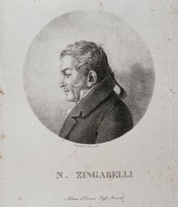 Nicola Antonio Zingarellin muotokuva (kaiverrus tekijältä Unknown artist