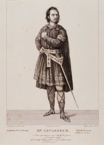 Muotokuva Nicolas Prosper Levasseurista Bertramin roolissa oopperassa Robert le Diable (1831) tekijältä Unknown artist