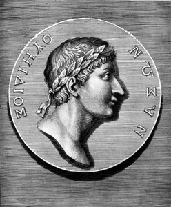Ovidiuksen muotokuva medaljongissa. Kaiverrus 1800-luvulta. Coll Maciet, Library of Decorative Arts, Pariisi. tekijältä Unknown artist