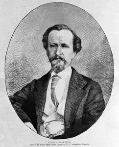 Italian kirjailijan Paolo Giacomettin (1816-1882) muotokuva. tekijältä Unknown artist