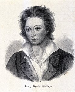 Percy Bysshe Shelleyn muotokuva, brittiläinen runoilija (1792-1822). tekijältä Unknown artist