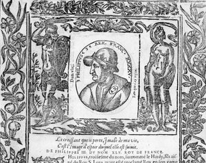 Philip III Le Hardin muotokuva, Ranskan kuningas 1270–1285. tekijältä Unknown artist