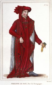 Muotokuva Philip III Hyvästä (1396-1467), Burgundin herttua, kaiverrus vuodelta 1830 tekijältä Unknown artist