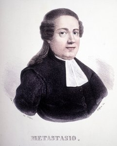 Pierre Metastasen (tai Pietro Metastasion) muotokuva (1698 - 1782). tekijältä Unknown artist
