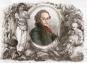 Pierre Poivren (1719-1786), ranskalaisen siirtomaahallinnon ja agronomin muotokuva. tekijältä Unknown artist