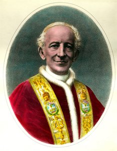 Muotokuva paavi Leo XIII:sta (Leone XIII), joka valittiin vuonna 1878 ja kuoli vuonna 1903. tekijältä Unknown artist