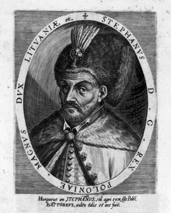 Transilvanian prinssin ja Puolan kuninkaan Stephen I Batorin (1533-1586) muotokuva. tekijältä Unknown artist