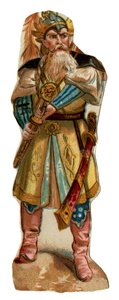 Tamerlanin (1336-1405) muotokuva (tai Timur Lang, "Timur ontuva"). Kromolitografia, 1800-luvun loppu. tekijältä Unknown artist