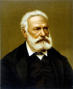 Victor Hugon muotokuva - kromolitografia tekijältä Unknown artist