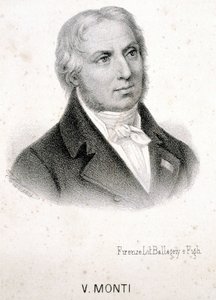 Italian runoilijan Vincenzo Montin (1754 - 1828) muotokuva, kaiverrus 1800-luvulta. tekijältä Unknown artist