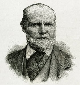 Muotokuva William Dunbarista, La Jeannetten miehistön jäätikkölentäjästä pohjoisnavalle. Kaiverrus kuvaamaan "Le voyage de la Jeannette" tekijältä Unknown artist