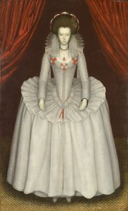 Naisen muotokuva, luultavasti Ann Finch, Lady Twysden (1574-1638) tekijältä Unknown artist