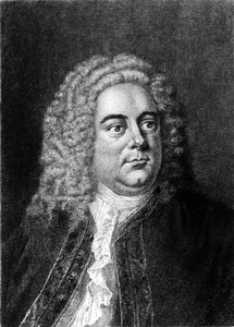Muotokuva saksalaista alkuperää olevasta englantilaisesta säveltäjästä George Frederick Händelistä (Georg Friedrich Handel tekijältä Unknown artist
