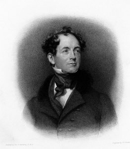 Irlantilaisen runoilijan Thomas Mooren (tai Thomas Moren) (1779-1852) muotokuva 1800-luvun kaiverrus tekijältä Unknown artist