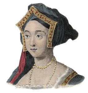 Henry VIII:n vaimon Englannin kuningatar Jane (Jeanne) Seymour (1509-1537) muotokuva tekijältä Unknown artist