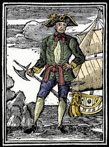 Muotokuva merirosvo Edward Englandista (? -1720). tekijältä Unknown artist