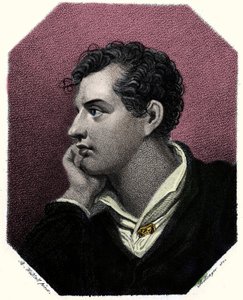Runoilija George Gordon Byronin (1788-1824) muotokuva. tekijältä Unknown artist