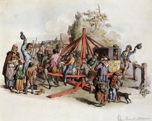 Julkinen ratsastus Isossa-Britanniassa - litografia, deb. 1800-luvulla tekijältä Unknown artist