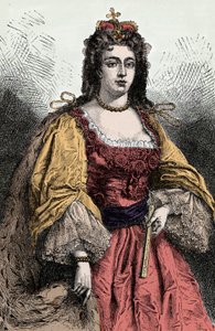 Queen Anne - Muotokuva Anne Stuartista (1665-1714), Englannin, Irlannin ja Skotlannin kuningatar - tekijältä Unknown artist
