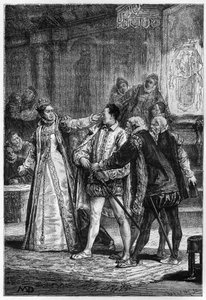 Englannin kuningatar Elisabet I iskee Essexin toiselle jaarlille Robert Devereux