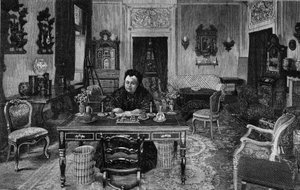 Englannin kuningatar Victoria Villa Palmierissa Firenzessä vuonna 1893. tekijältä Unknown artist