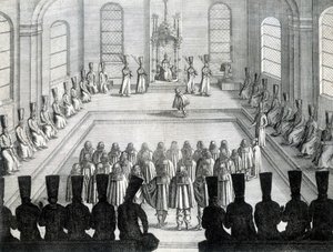 Holsteinin (Saksan osavaltion) suurlähettiläiden vastaanotto Moskovassa vuonna 1632. tekijältä Unknown artist