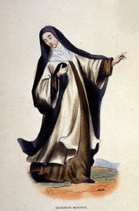 Uskonnollinen maroniitti. Kaiverrus albumista uskonnollisista määräyksistä, Pariisi tekijältä Unknown artist