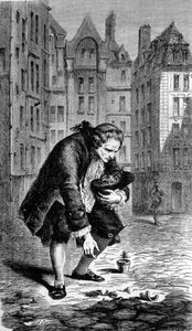 Bernard de Jussieun esitys tuomassa setriä Libanonista Ranskaan vuonna 1734. Kaiverrus tekijältä Unknown artist